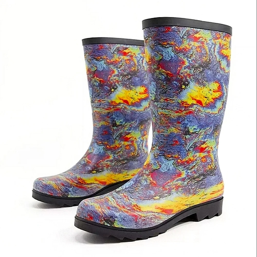 Sale: Mens Tie-Dye High Rain Boots - Size 13